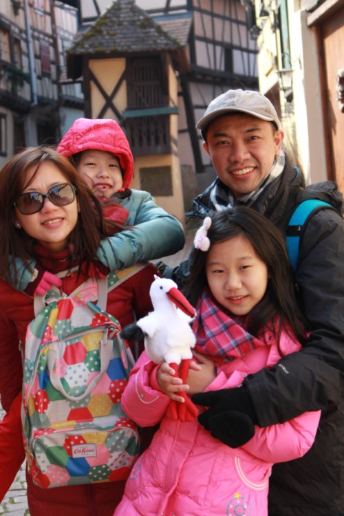 Chan and her family on a trip to Europe. Credit: Chan Yoke-Fun