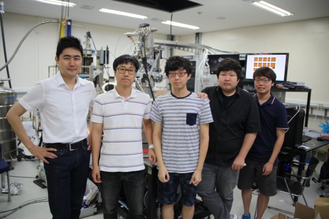 Members of Kim's team in the lab. Credit: Kim Keun Su.