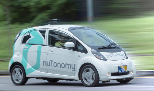 A nuTonomy driverless vehicle in action. Credit: nuTonomy