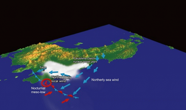 Local Winds Brought Radioactive Materials From Fukushima To Tokyo